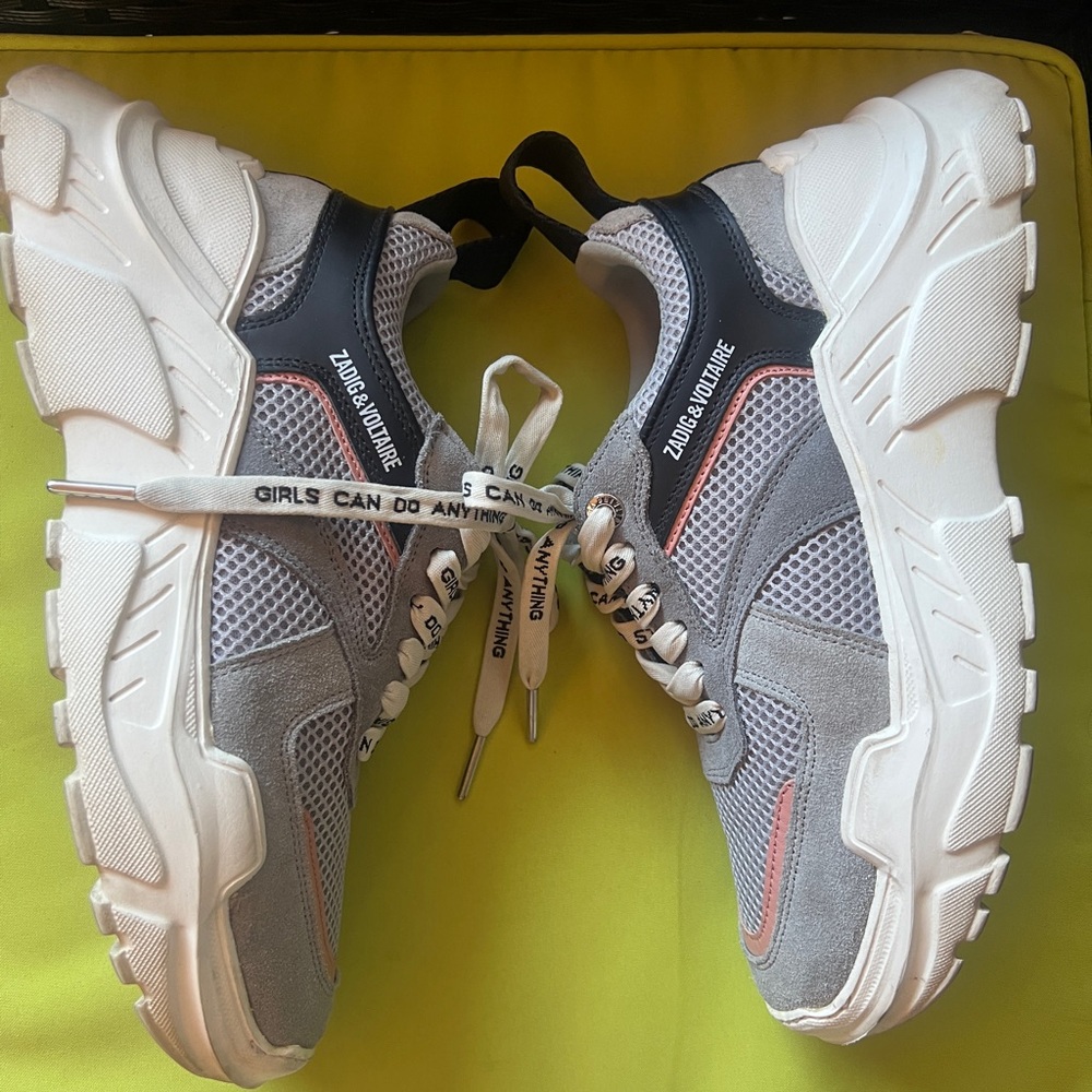 Zadig& Voltaire Future Mesh Suede Sneaker Size US9 - Picture 4 of 5